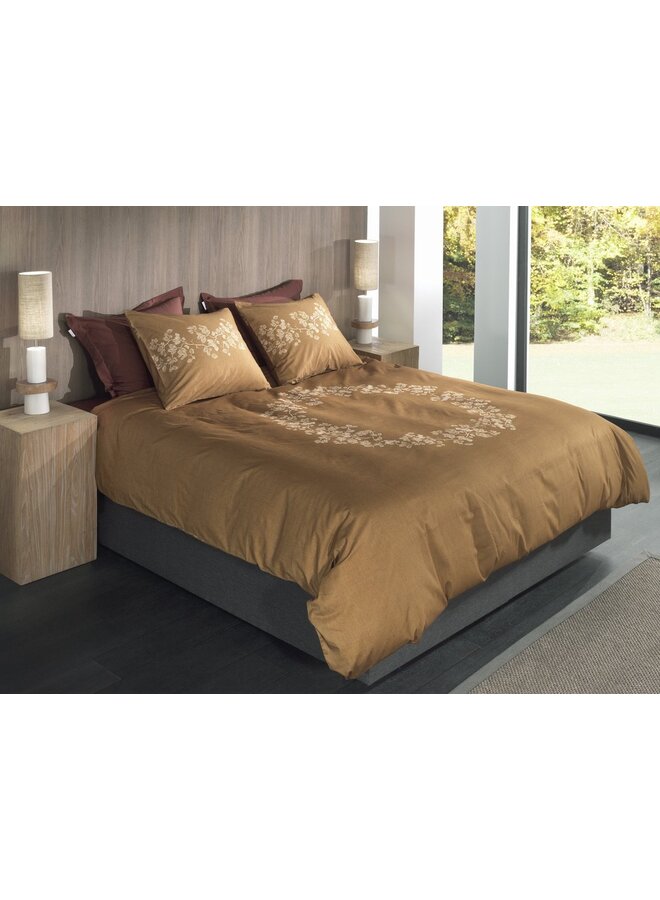 Heckett & Lane Dekbedovertrek Haruto Geel - Twill Katoen