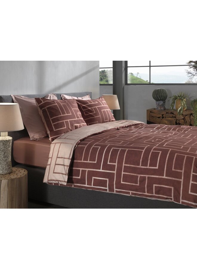 Heckett & Lane Dekbedovertrek Roja Rood - Twill Katoen