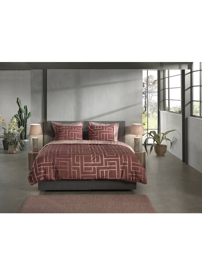 Heckett & Lane Dekbedovertrek Roja Rood - Twill Katoen