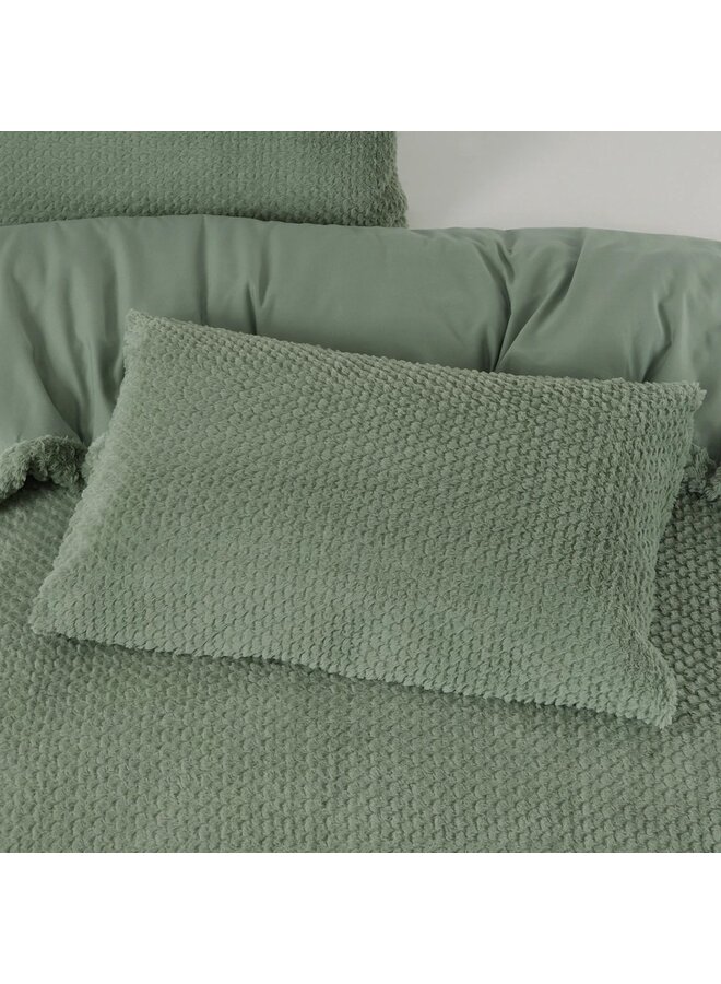 Sleeptime Teddystof Fur Dekbedovertrek Groen