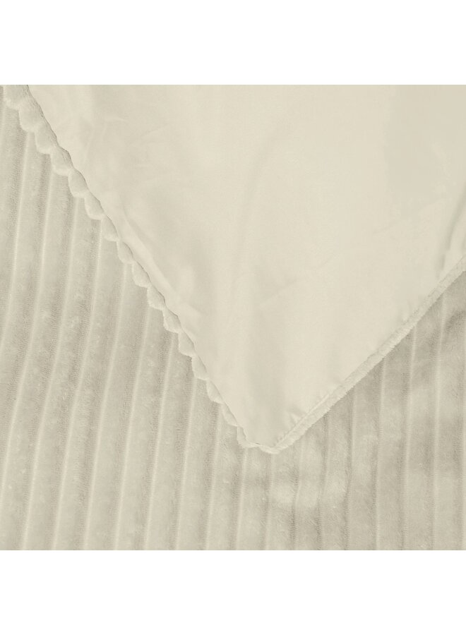 Sleeptime Dekbedovertrek Rib Creme - Teddystof