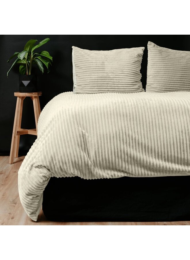 Dekbedovertrek Rib Creme - Teddystof PL1