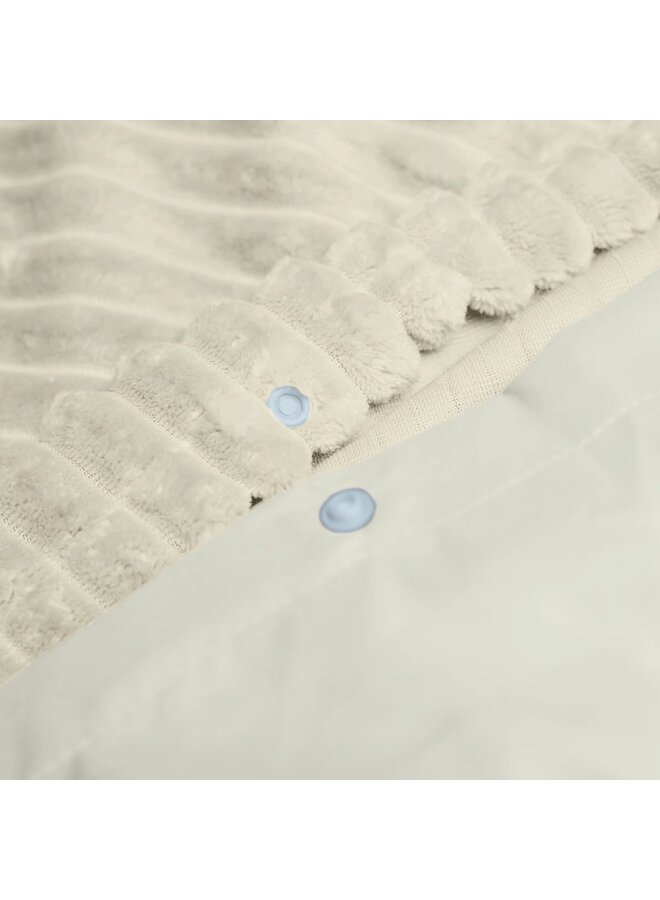 Sleeptime Dekbedovertrek Rib Creme - Teddystof