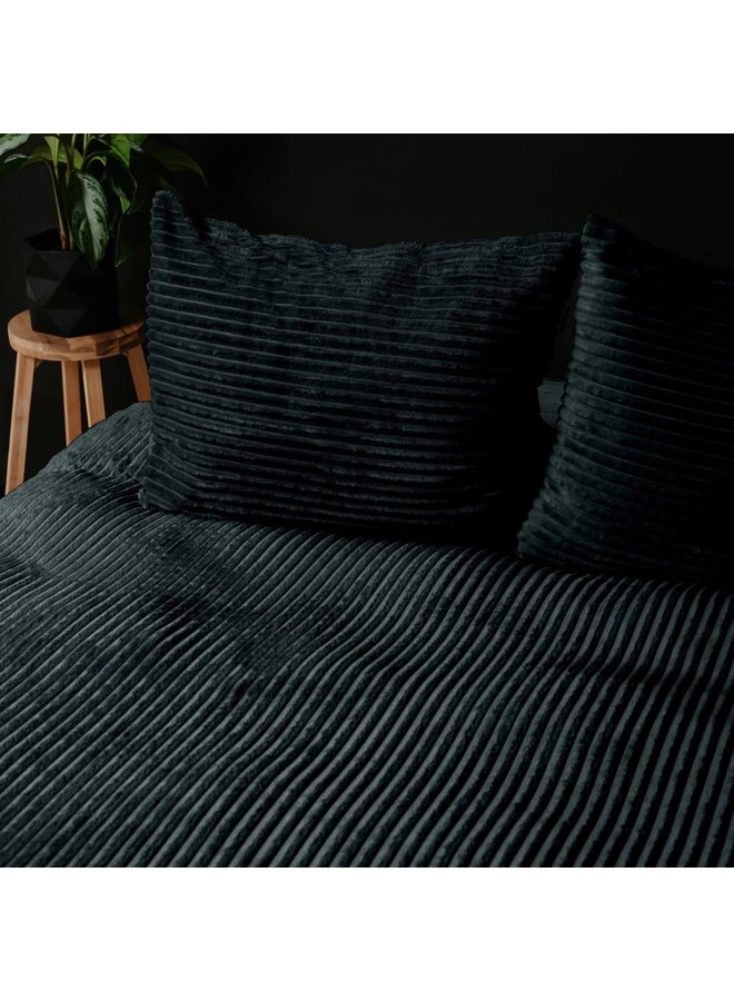 Sleeptime Dekbedovertrek Rib Antraciet - Teddystof