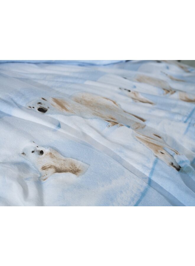 ZO! Home Dekbedovertrek Polare Blauw -  Flanel