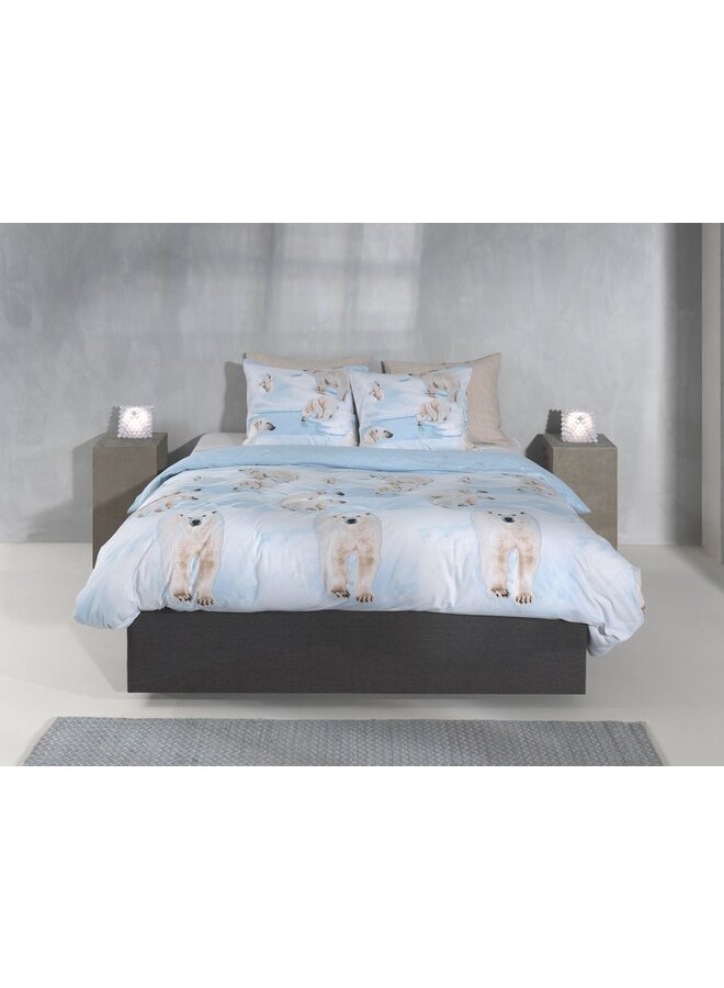 ZO! Home Dekbedovertrek Polare Blauw -  Flanel