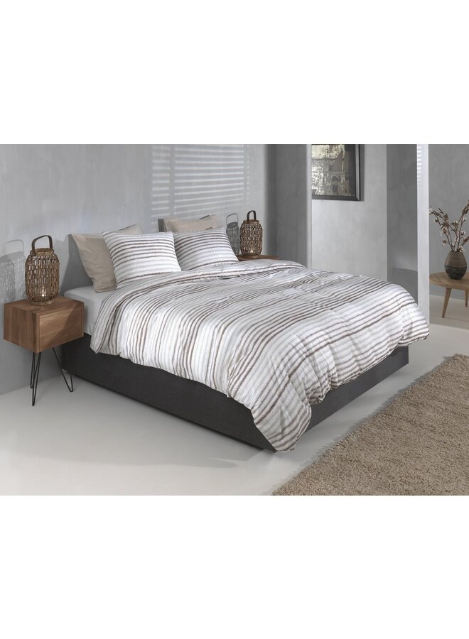 ZO! Home Dekbedovertrek Pia Naturel -  Flanel