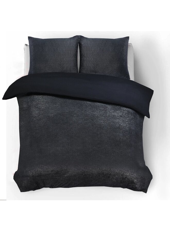 Sleeptime Dekbedovertrek Glamour Deco Foil Zwart - Flanel Teddy Fleece