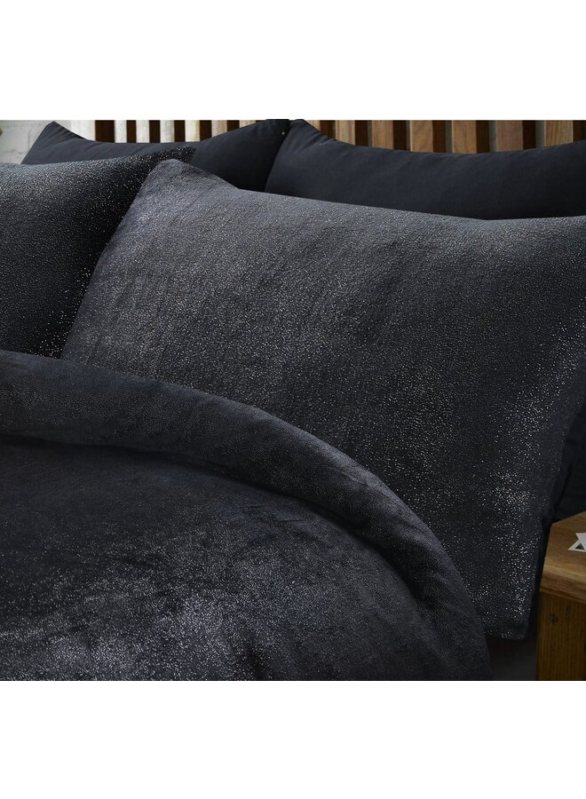 Sleeptime Dekbedovertrek Glamour Deco Foil Zwart - Flanel Teddy Fleece