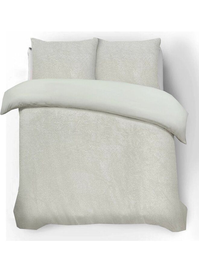 Dekbedovertrek Glamour Deco Foil Creme - Flanel Teddy Fleece