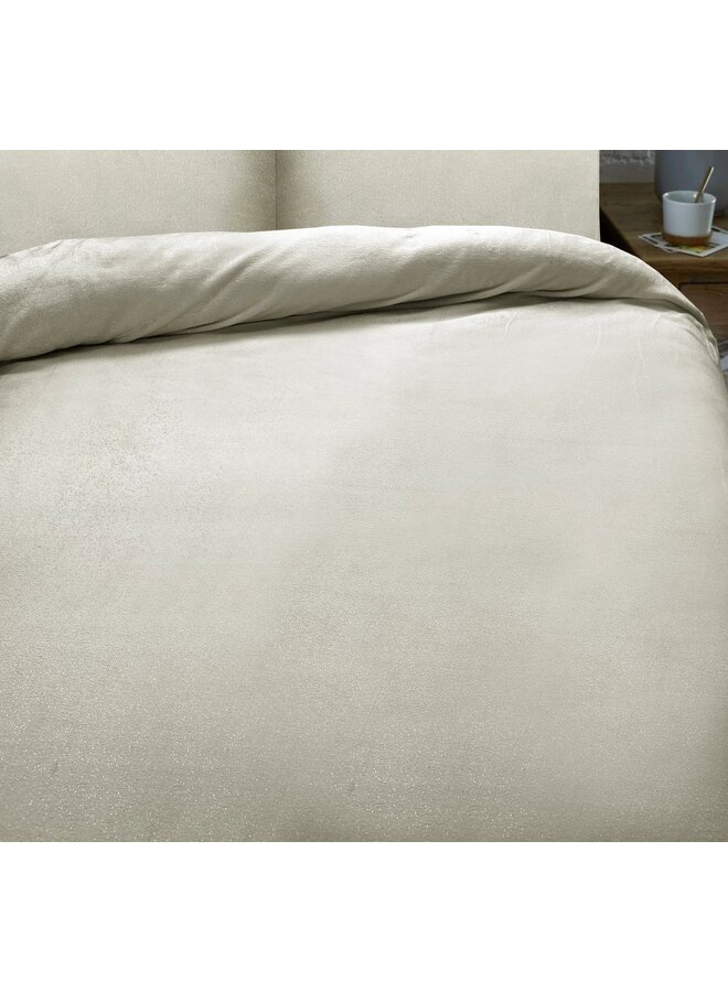 Sleeptime Dekbedovertrek Glamour Deco Foil Creme - Flanel Teddy Fleece