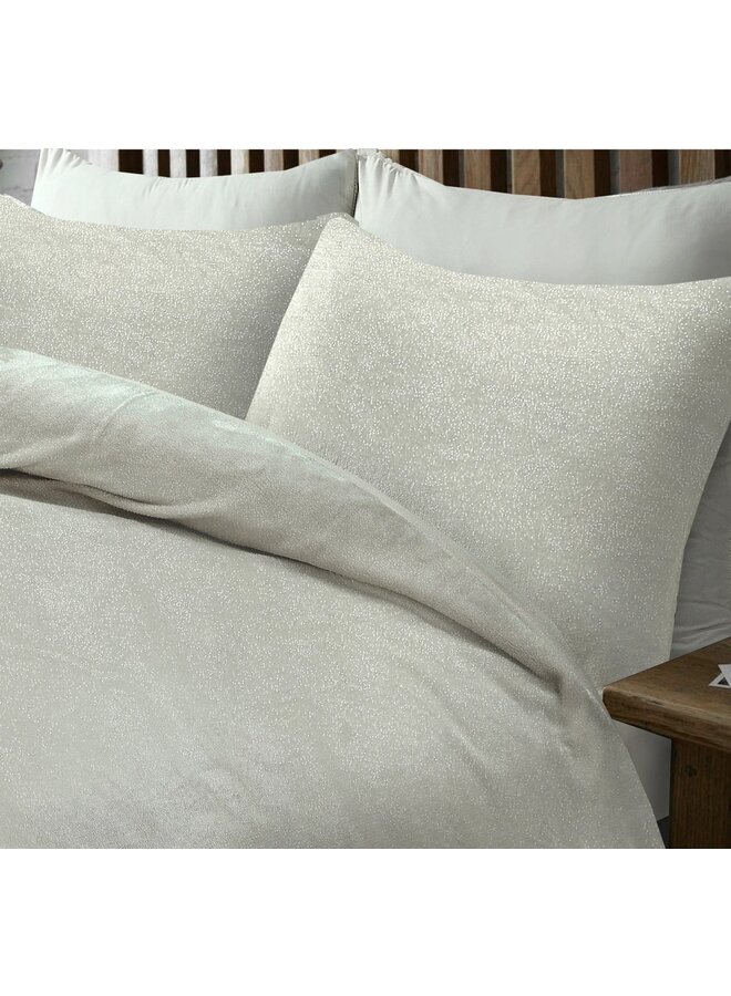 Sleeptime Dekbedovertrek Glamour Deco Foil Creme - Flanel Teddy Fleece
