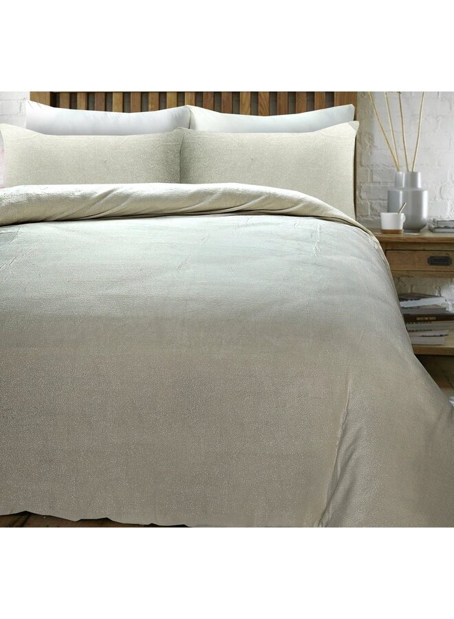 Sleeptime Dekbedovertrek Glamour Deco Foil Creme - Flanel Teddy Fleece