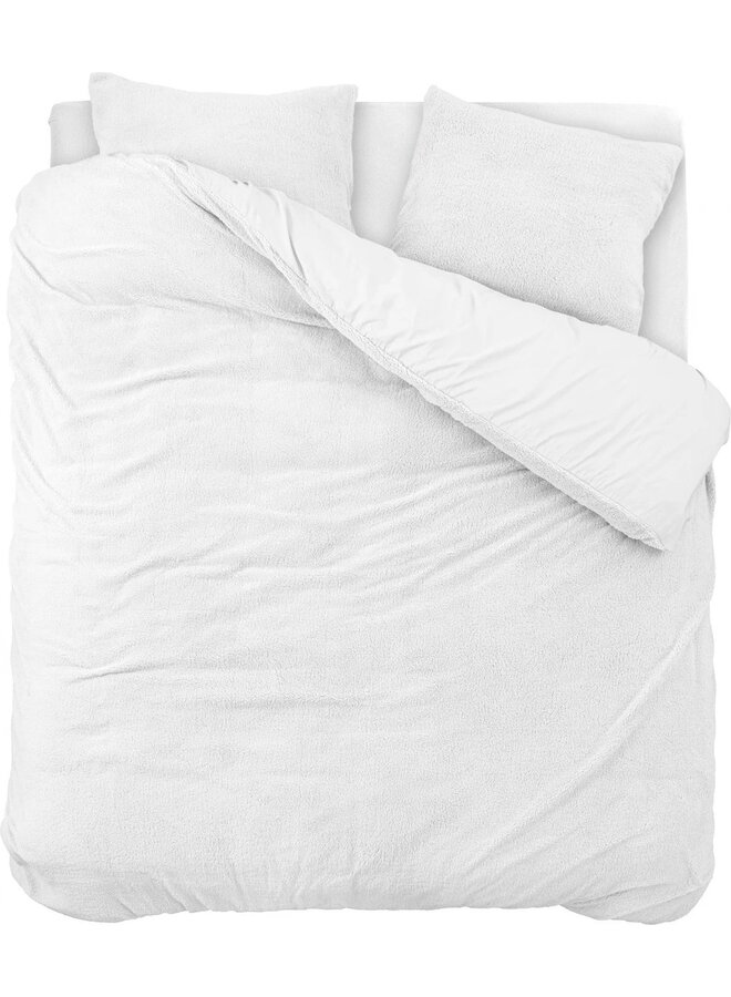 Sleeptime Dekbedovertrek Uni Wit - Teddy Katoen