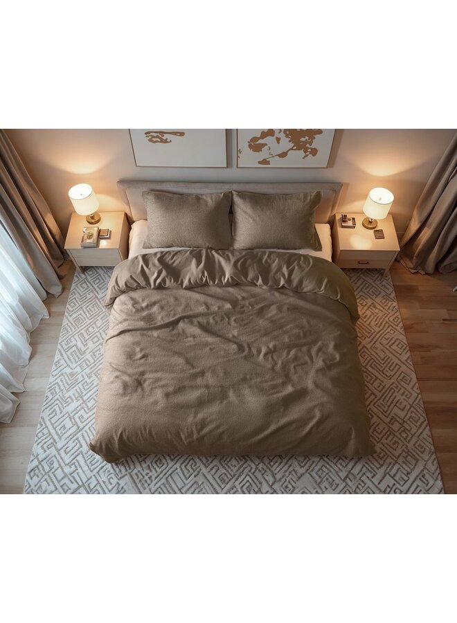 Sleeptime Dekbedovertrek Uni Bruin - Teddy Katoen