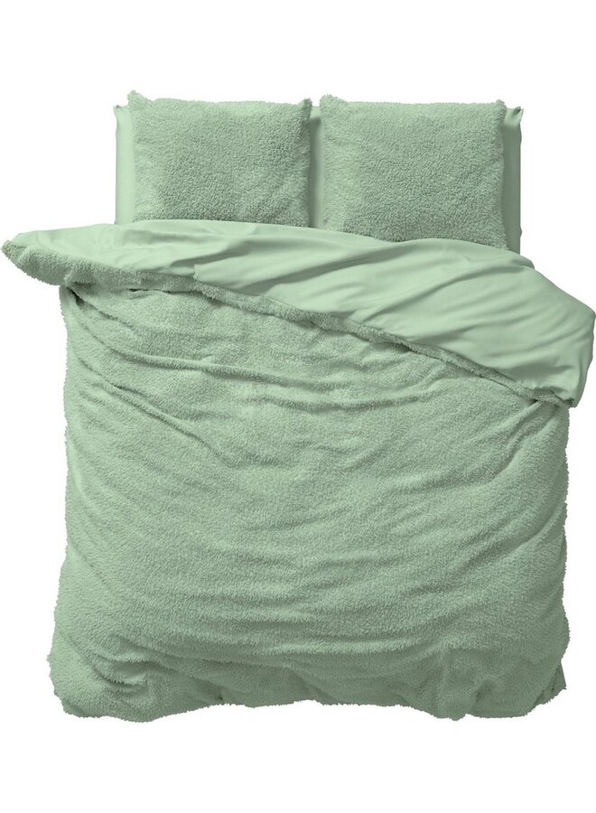 Sleeptime Dekbedovertrek Uni Licht Groen - Teddystof