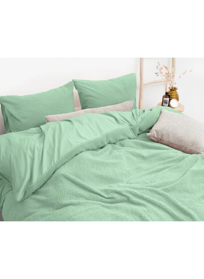 Sleeptime Dekbedovertrek Uni Licht Groen - Teddystof