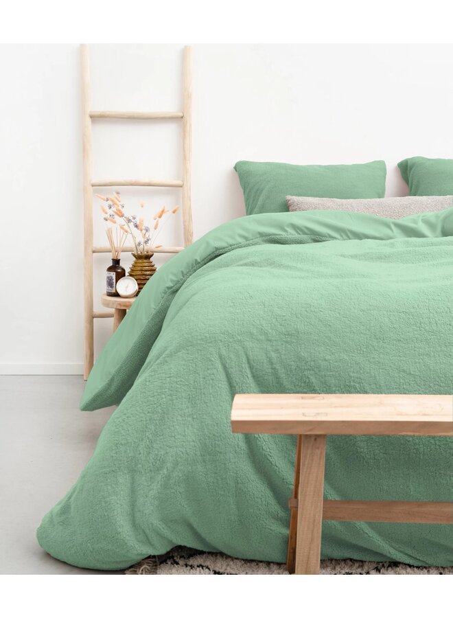Sleeptime Dekbedovertrek Uni Licht Groen - Teddystof