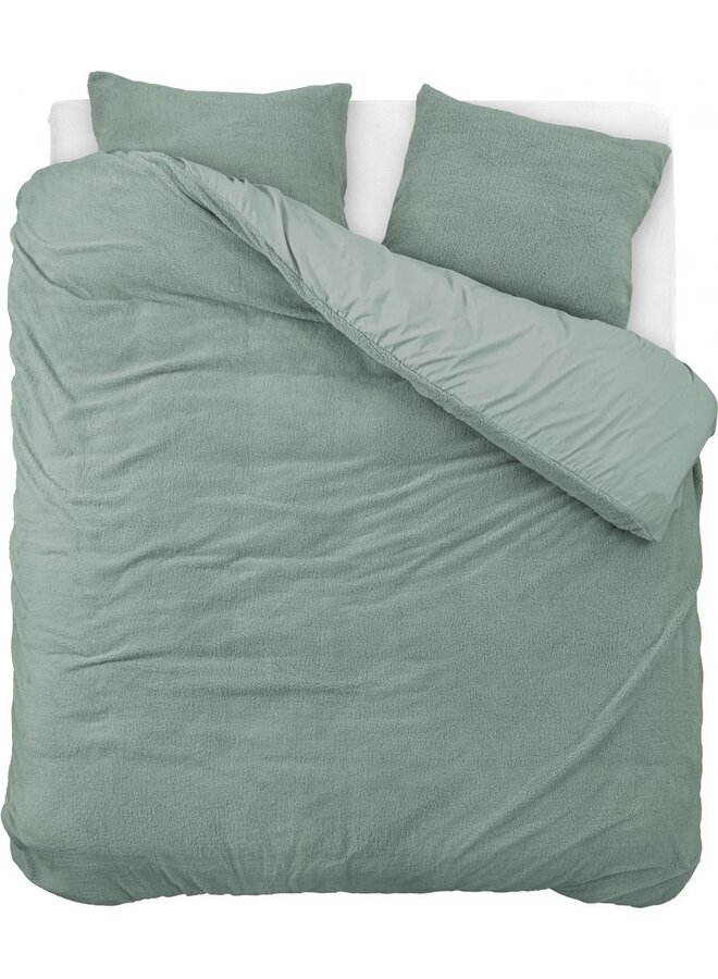 Dekbedovertrek Uni Groen - Teddystof PL1