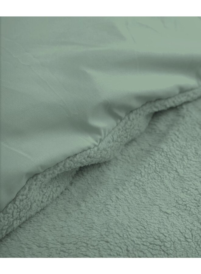 Sleeptime Dekbedovertrek Uni Groen - Teddystof