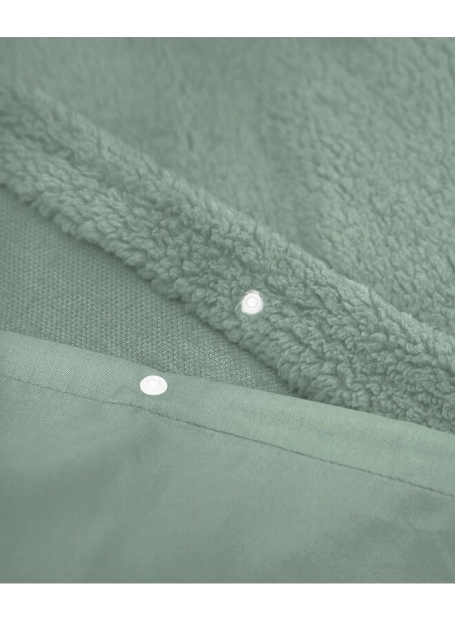 Sleeptime Dekbedovertrek Uni Groen - Teddystof