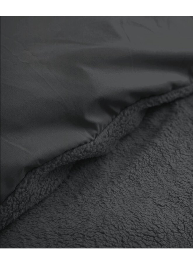 Sleeptime Dekbedovertrek Uni Antraciet - Teddystof