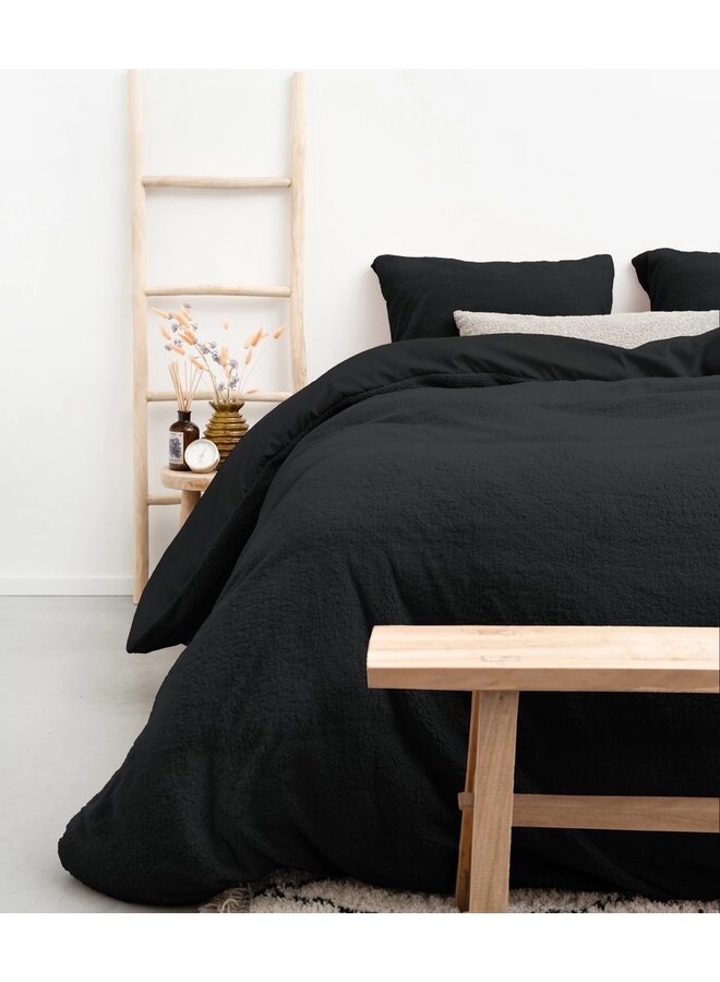 Sleeptime Dekbedovertrek Uni Antraciet - Teddystof
