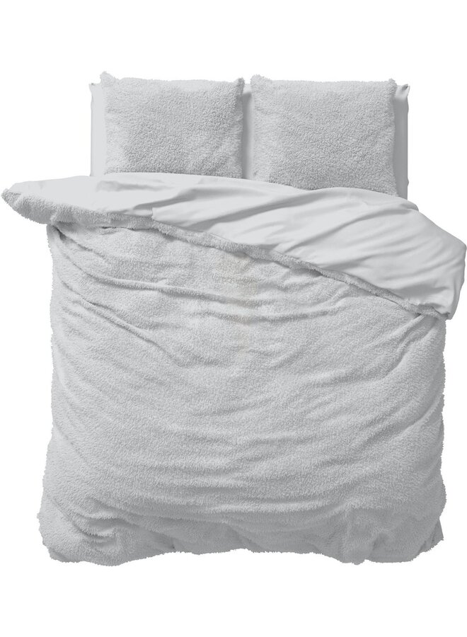 Dekbedovertrek Uni Grijs - Teddystof