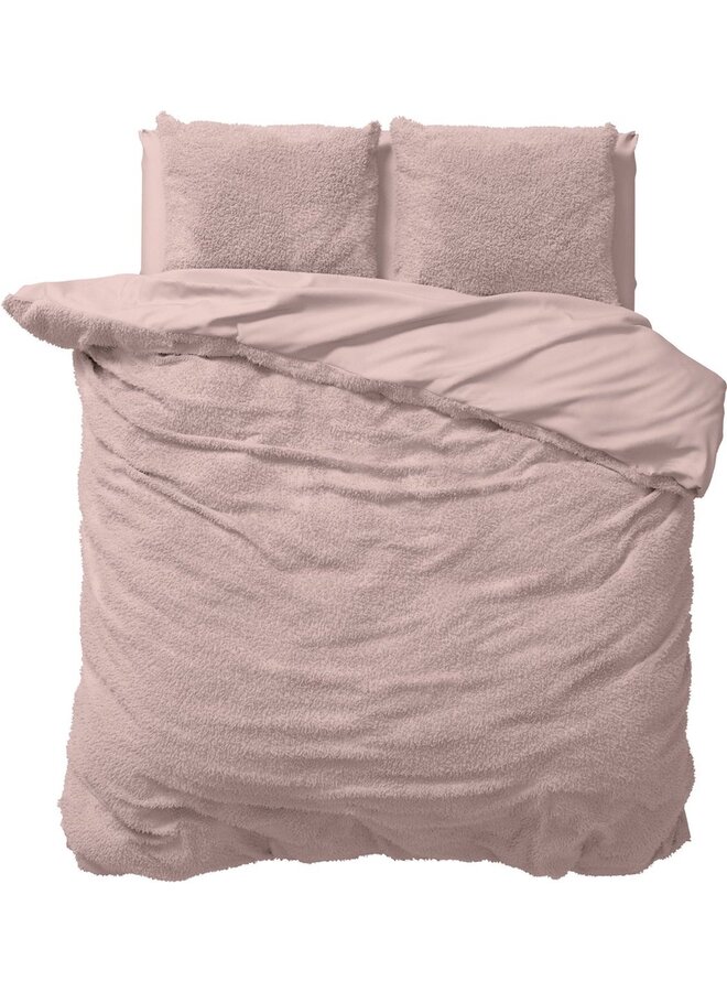 Dekbedovertrek Uni Roze  - Teddystof PL1