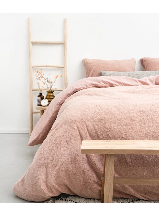 Sleeptime Dekbedovertrek Uni Roze  - Teddystof