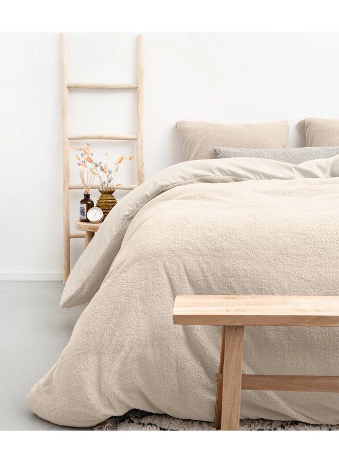 Sleeptime Dekbedovertrek Uni Creme - Teddystof