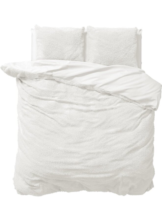 Dekbedovertrek Uni Wit - Teddystof