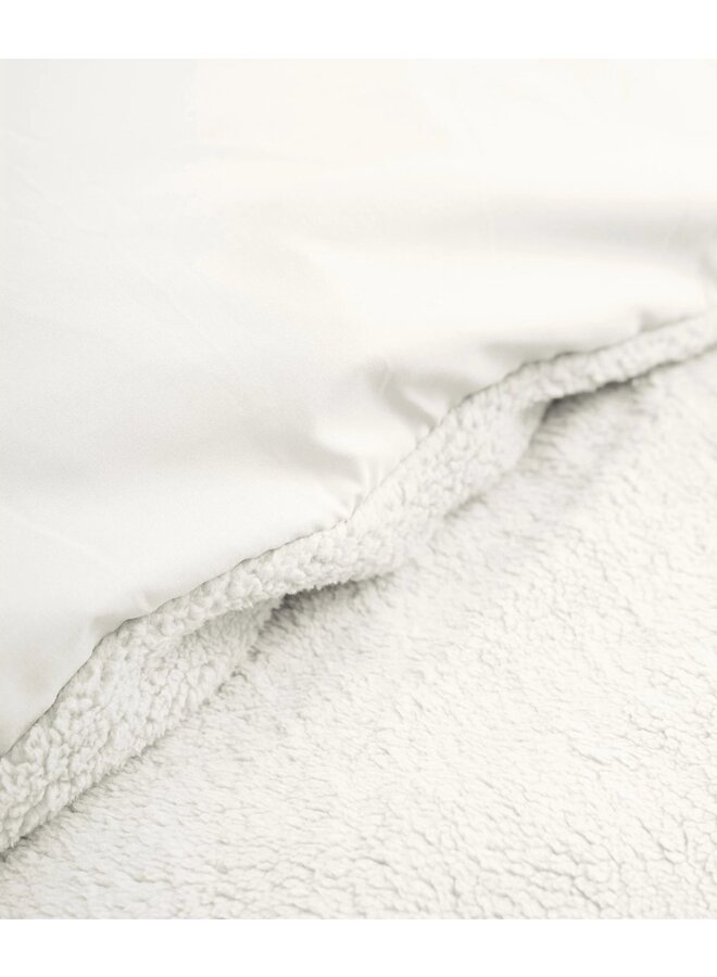 Sleeptime Dekbedovertrek Uni Wit - Teddystof
