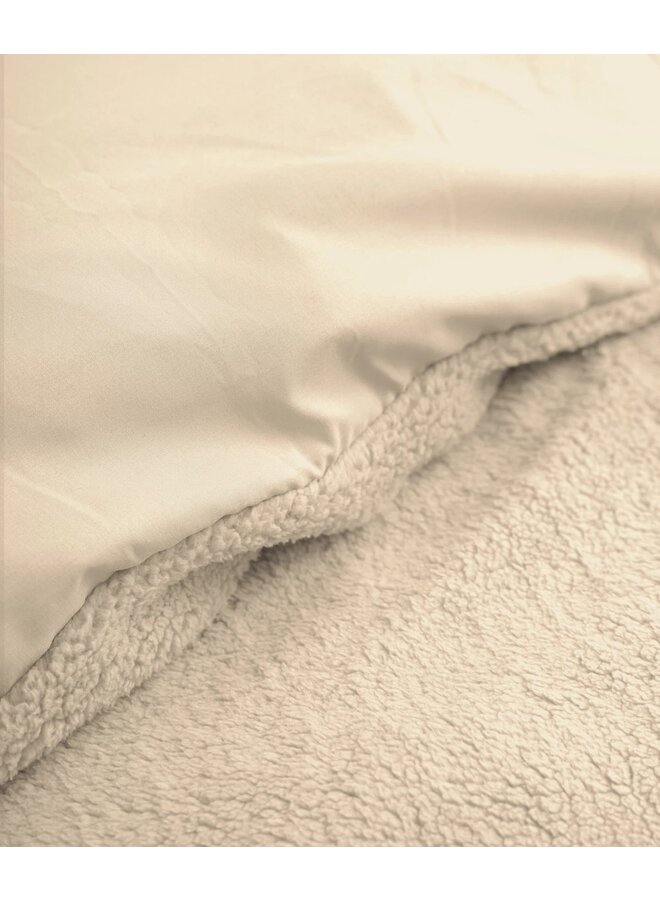 Sleeptime Dekbedovertrek Uni Taupe - Teddystof