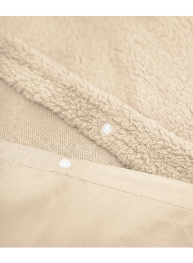 Sleeptime Dekbedovertrek Uni Taupe - Teddystof