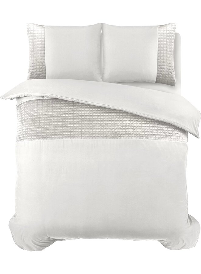 Velvet Band Dekbedovertrek Wit - Microvezel PL1