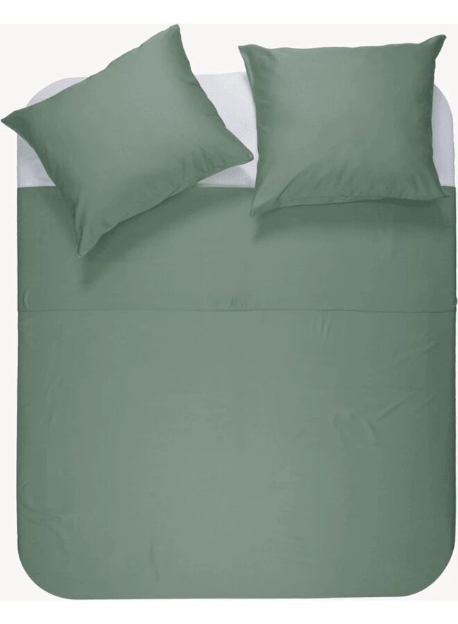 Primaviera Deluxe Bamboe Satijn Dekbedovertrek Uni Groen