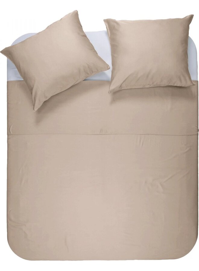 Dekbedovertrek Uni Taupe - Bamboe Satijn PL1