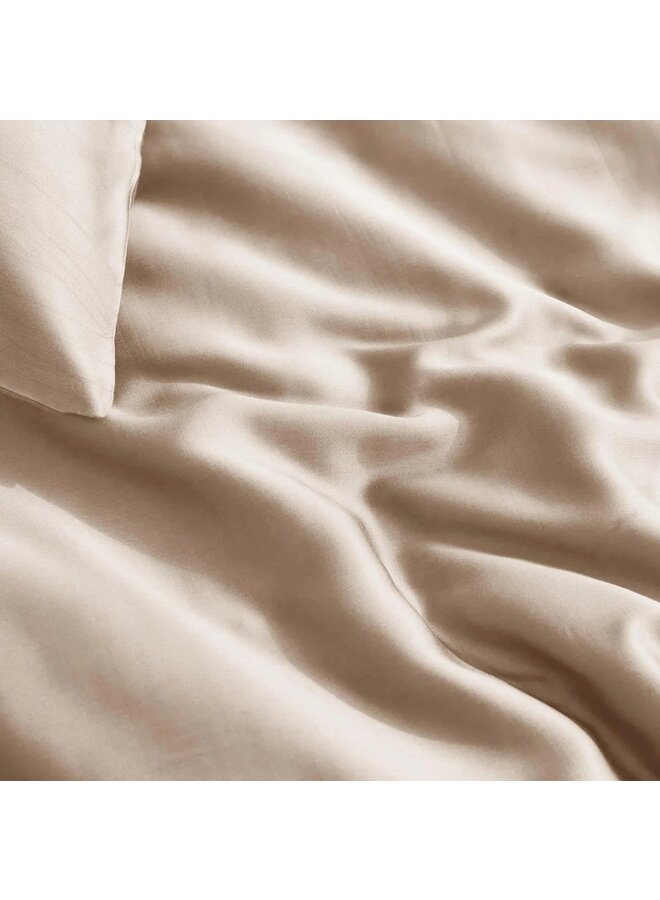 Primaviera Deluxe Dekbedovertrek Uni Taupe - Bamboe Satijn