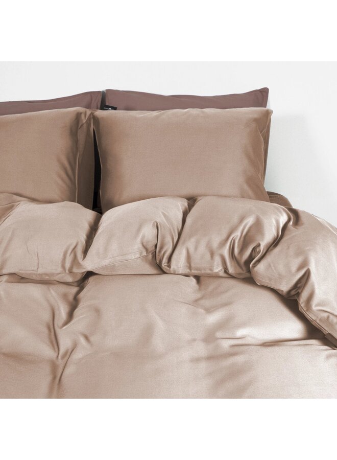Primaviera Deluxe Bamboe Satijn Dekbedovertrek Uni Taupe