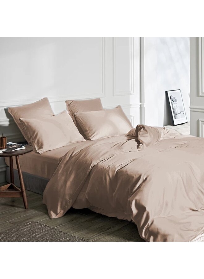 Primaviera Deluxe Dekbedovertrek Uni Taupe - Bamboe Satijn