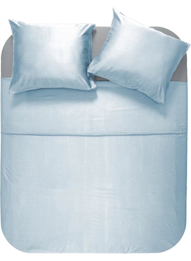 Dekbedovertrek Uni Blauw - Bamboe Satijn PL1
