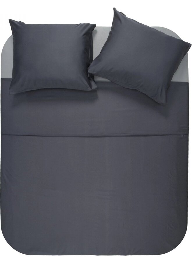 Primaviera Deluxe Dekbedovertrek Uni Antraciet - Bamboe Satijn