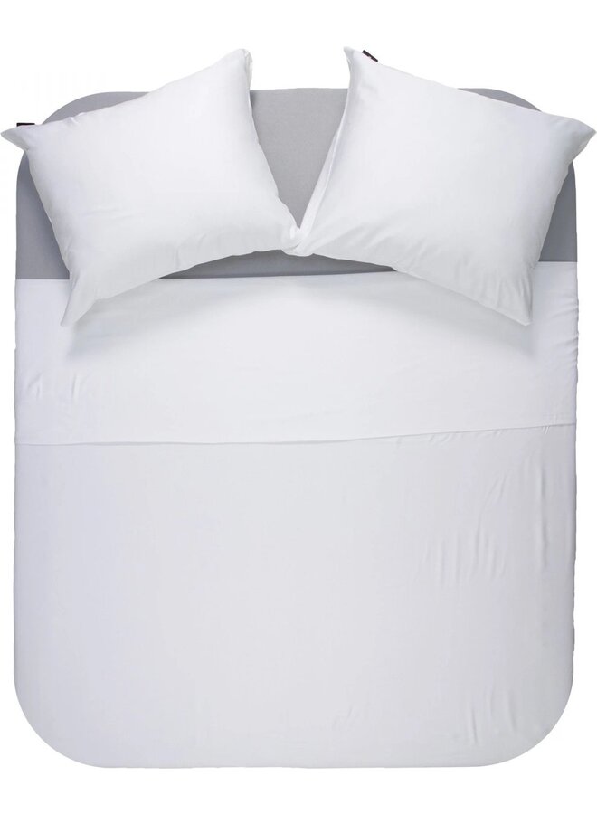 Bamboe Satijn Dekbedovertrek Uni Wit