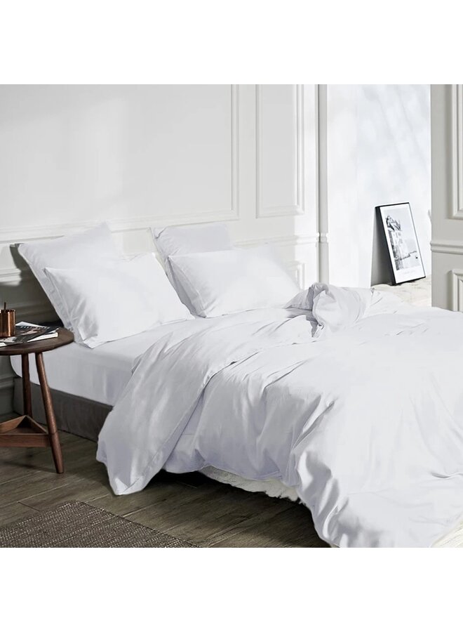 Primaviera Deluxe Dekbedovertrek Uni Wit - Bamboe Satijn