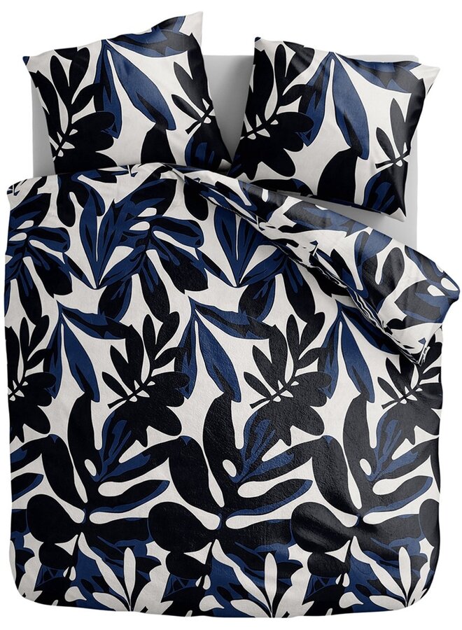Dekbedovertrek Painted Leafs Blauw - Polyester