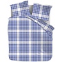 Zydante Dekbedovertrek Squares Blauw - Flanel