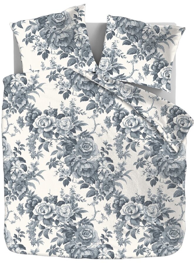 Dekbedovertrek Indigo Flowers Blauw - Flanel
