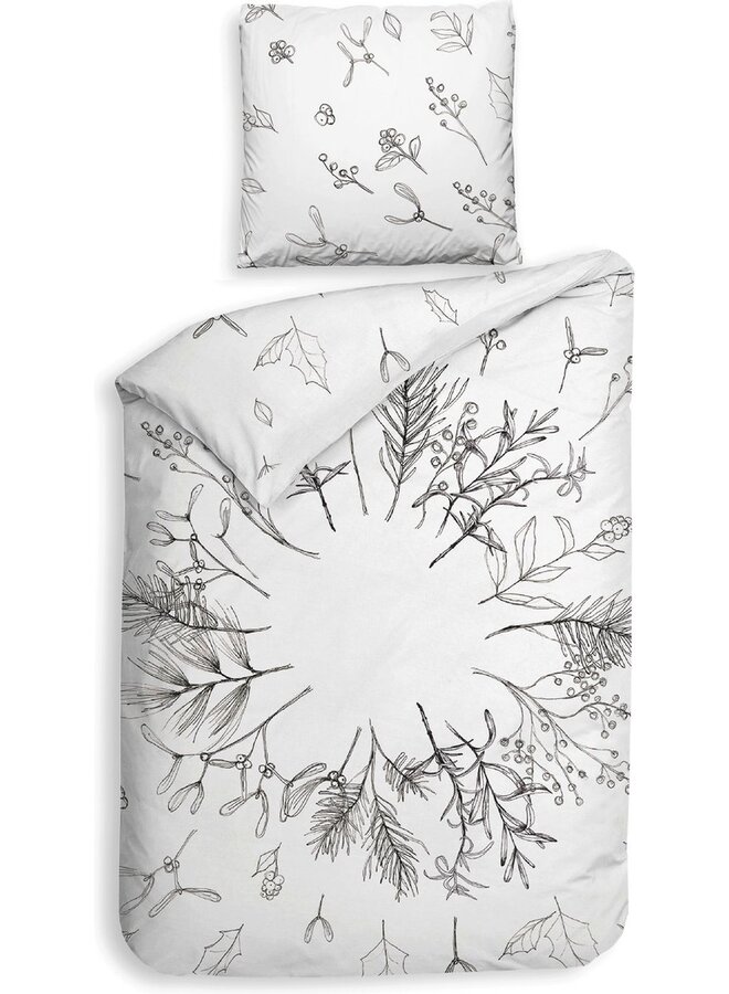 Heckett & Lane Dekbedovertrek Fresia Wit - Clip Sheared Katoen