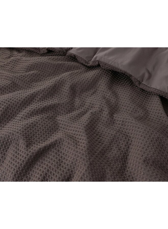 Sleeptime Dekbedovertrek Waffle Taupe - Microvezel